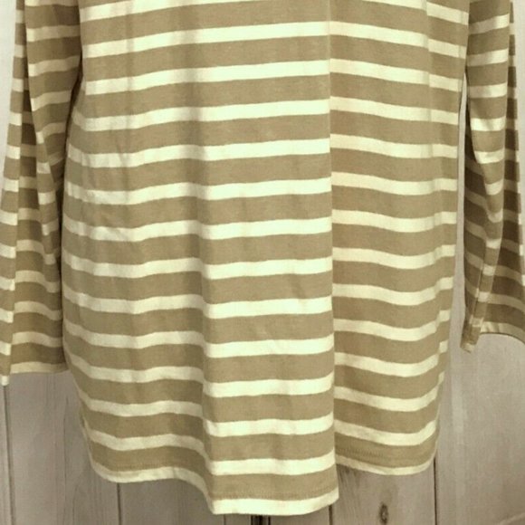 COLDWATER Creek Pima Knit Striped Long Sle… - Picture 4 of 4